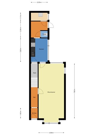 Floorplan - Benedenrijweg 401, 3077 CH Rotterdam